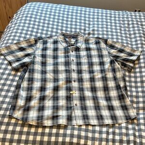 Carhartt Men's Plaid Button-Down Shirt - Black and White